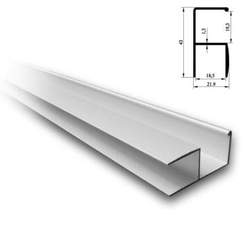 Profil maner aluminiu Y 2.5M alb