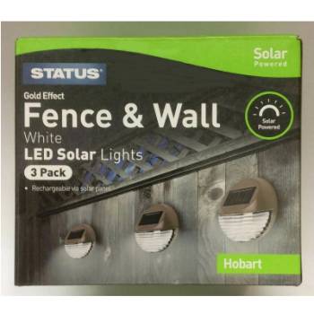Set 3 lampi solare LED Premium pentru exterior Hobart 11cm